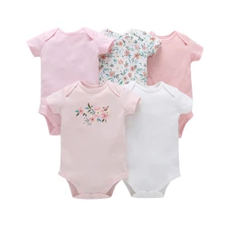 5 pcs/pack short sleeve summer boutique baby romper new born baby clothes