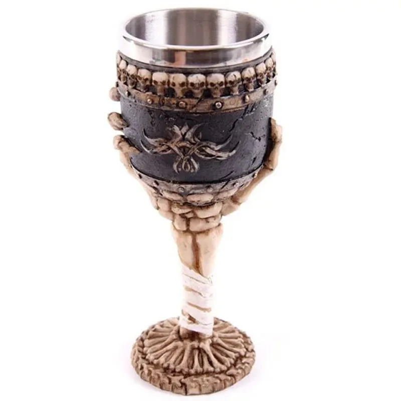 200Ml Dragon Claw Skeleton Water Cups Stainless Steel Mugs Halloween Gifts Gothic Goblet Wine Glass