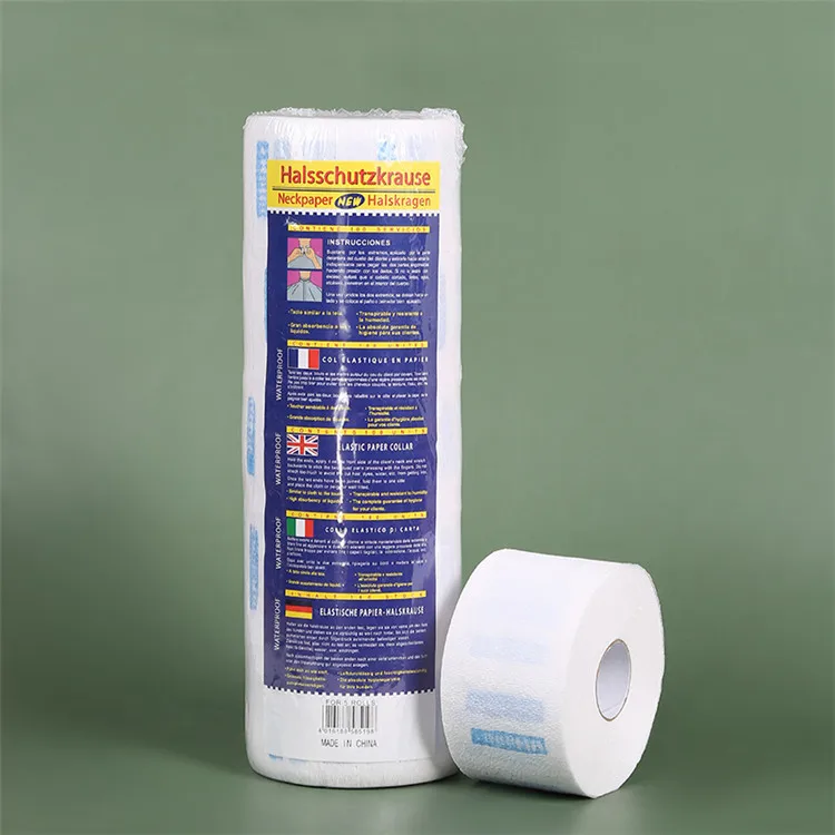 Wholesale Hair Salon Hairdressing Disposable Neck Ruffles Neck Paper Wholesale Roll Hairdressing Neck Paper