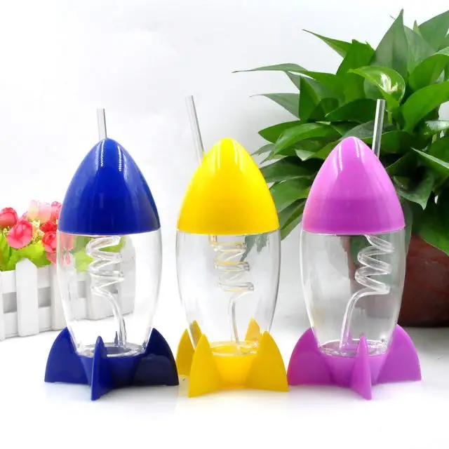 
Hot-sale 300ml Kids Plastic BPA free Rocket Cup 