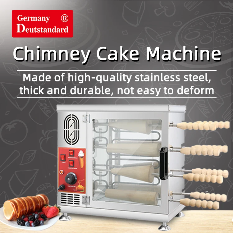 electric 16 wood chimney cake roller kurtos kalacs oven ice cream cone maker snack machine