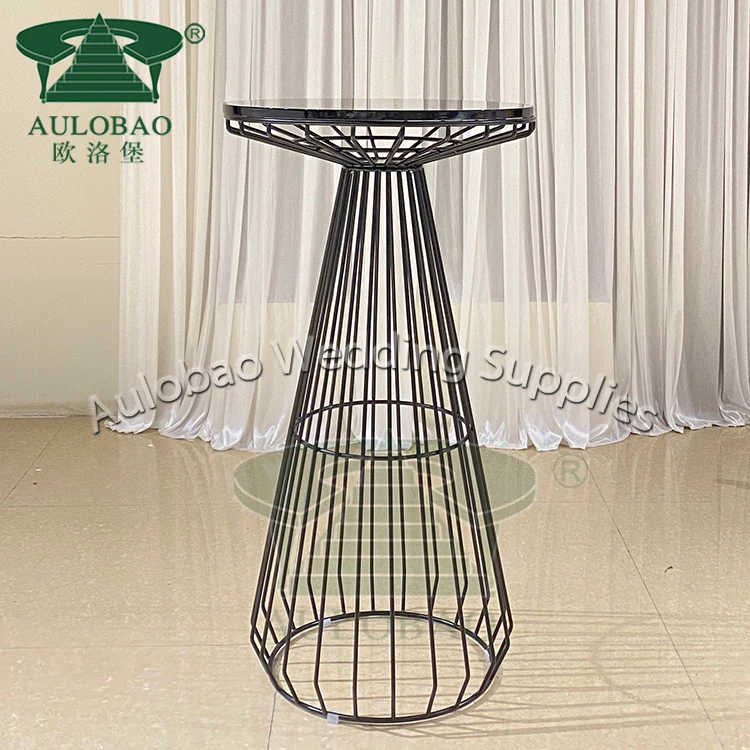 Bar furniture iron metal round bar height table night club