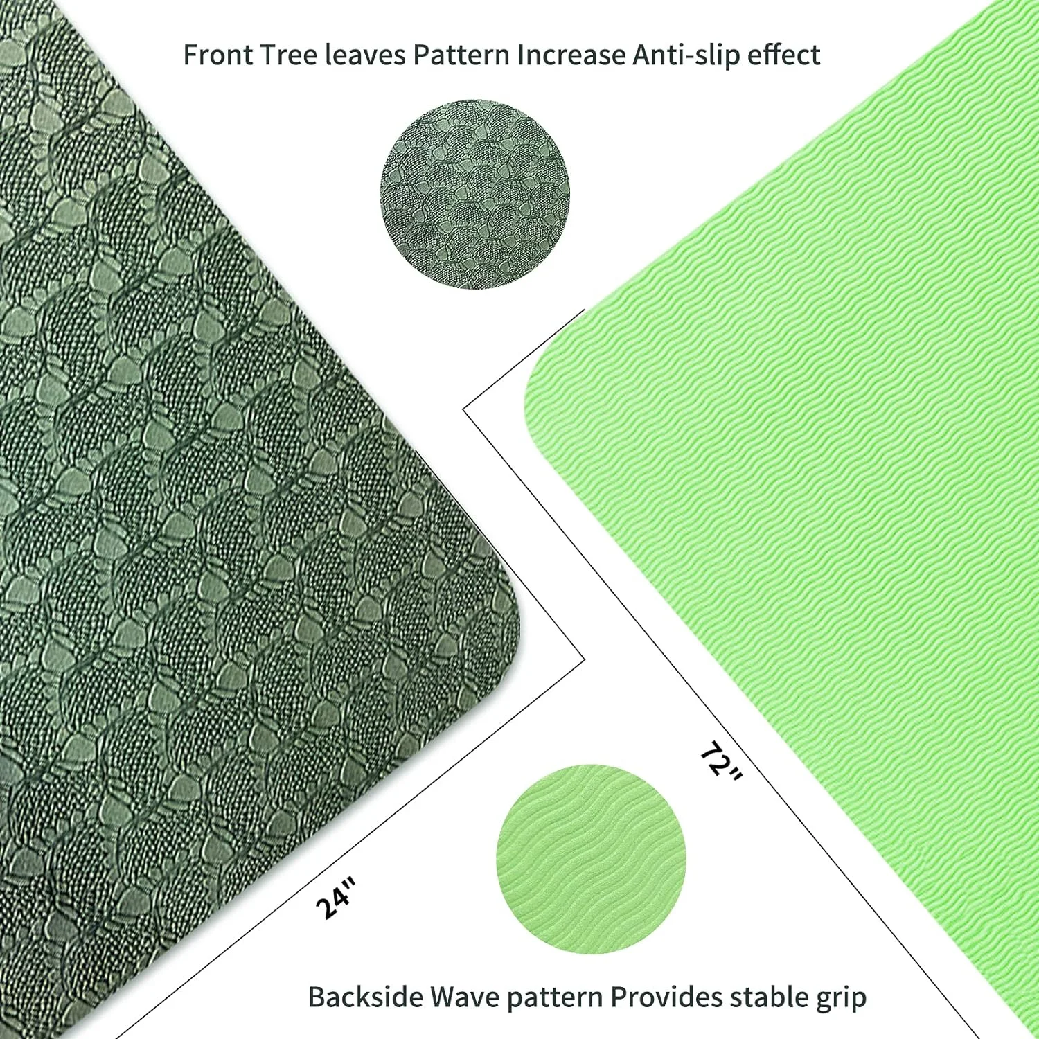 Custom Printed Thick 8mm TPE Non-slip High Density Eco-Friendly Pilates Yoga Exercise Mat