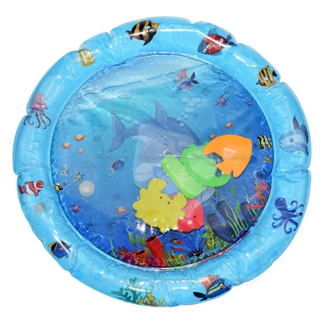 Soft Infant Toddler Inflatable Baby Tummy Time Premium Water Play Mat Cushion