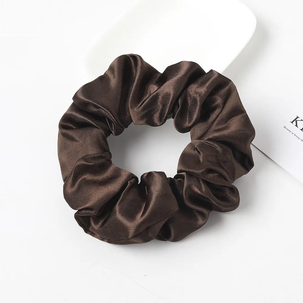 Satin Silk Scrunchies for hair, Hair Scrunchies Satin Hair Ties Ponytail Holder Custom image