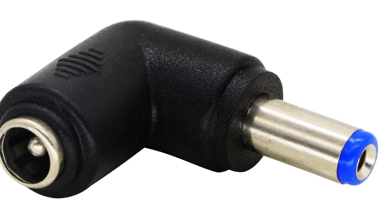 90 Degree Angle DC5.5x2.1mm Male to Female Adapter 5 Volt DC Barrel Power Jack Charging Cable Connector for Tablet
