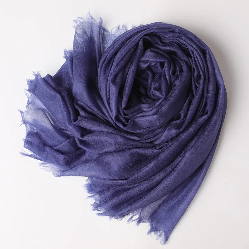 Factory stock thin ring cashmere scarves lady cashmere solid color  travel shawl sunscreen scarves