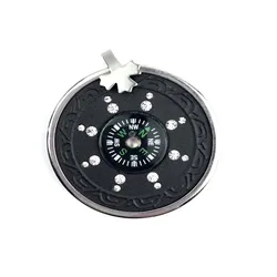 Factory price necklace quantum energy pendant round shape stainless steel scalar energy power pendant