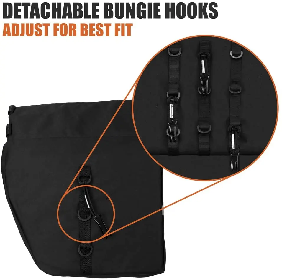 Bike Bag Bicycle Panniers with Adjustable Hooks Carrying Handle Reflective Trim and Large Zippered Pockets on the Top