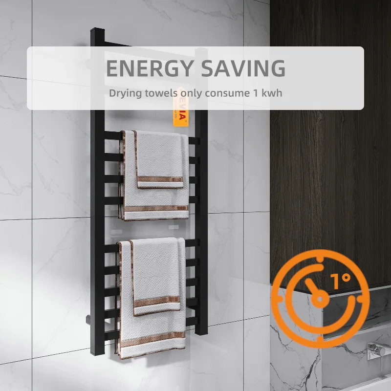 EVIA EV-130 Bathroom Ladder Heated Towel Rail Wall Mounted Towel Warmer Rack