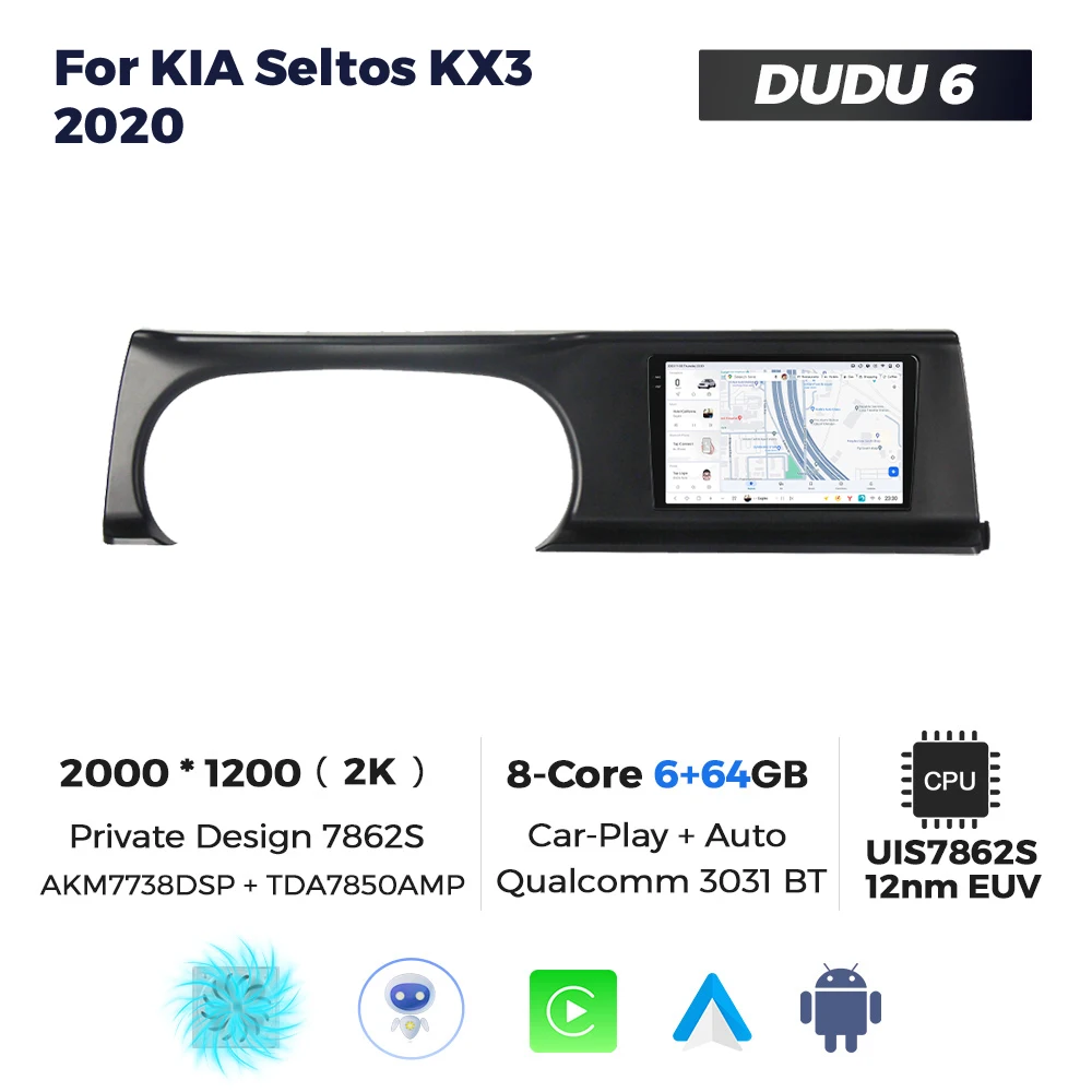 Mekede DUDUAUTO car dvd player for universal stereo touch screen For KIA Seltos KX3 2020 with Car navigation system