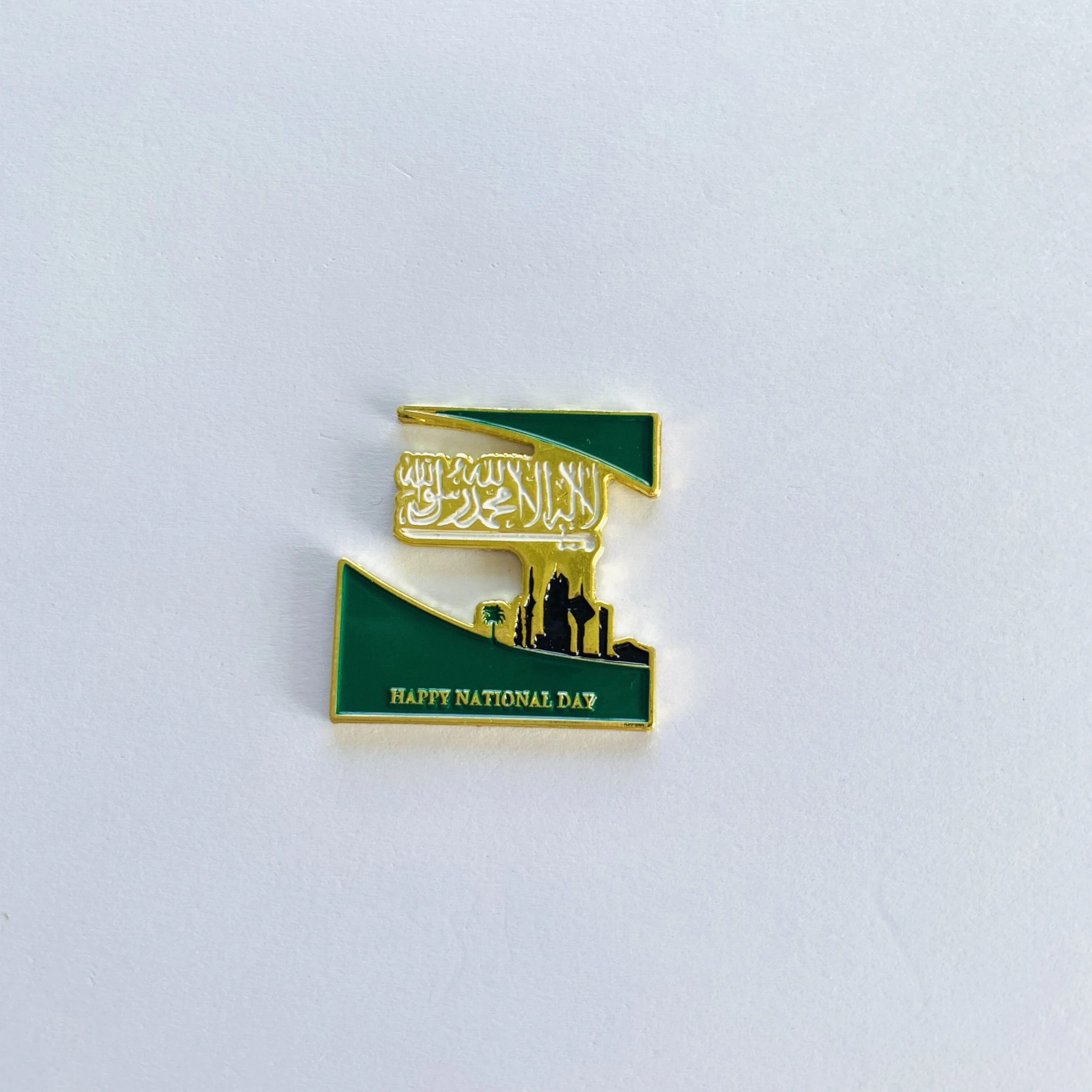 Ready Stock Saudi Arabia Brooch Metal Lapel Pin Saudi National Day Badge