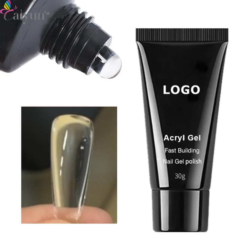 Private Label Base Gel Crystal Hard Nails Pure Clear No Bubble Super Transparent Poly Gel