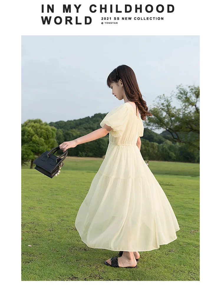 Wholesale  girl dress summer girl skirt princess baby girl Beach dress long dress