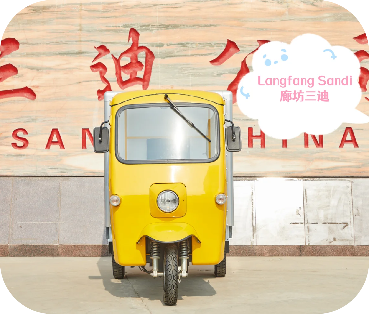 Electric Powered Tuk Tuk Bajaj India Thailand Big Size E Bike 3 Wheels Adult Electric Delivery Tricycle