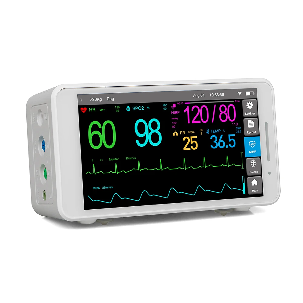 CE Certification Vital Signs Monitor Human or Animal Medical Monitor Portable Multi parameters Medical Monitor