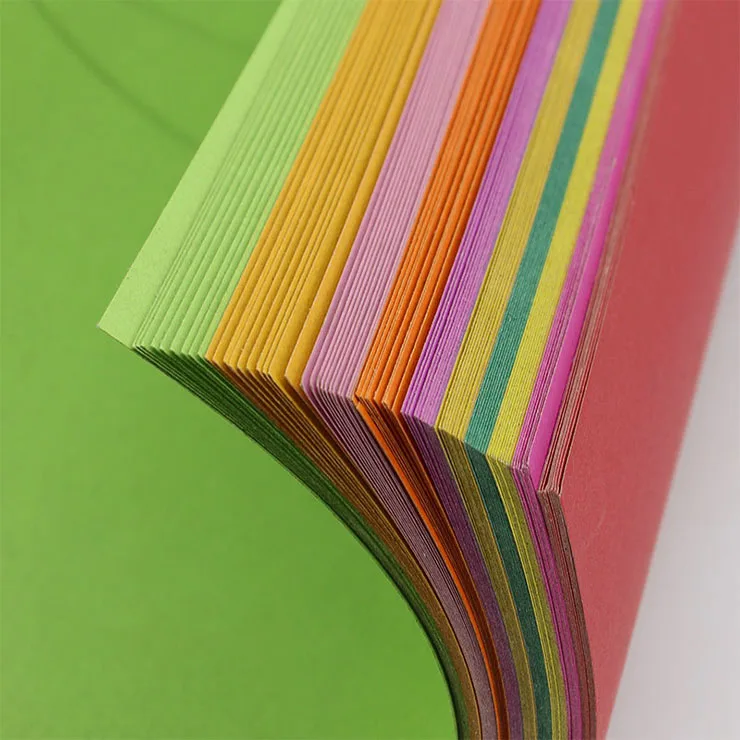 Ever bright 70g 80g copy paper colorful origami paper 100% wood pulp color paper for handcraft