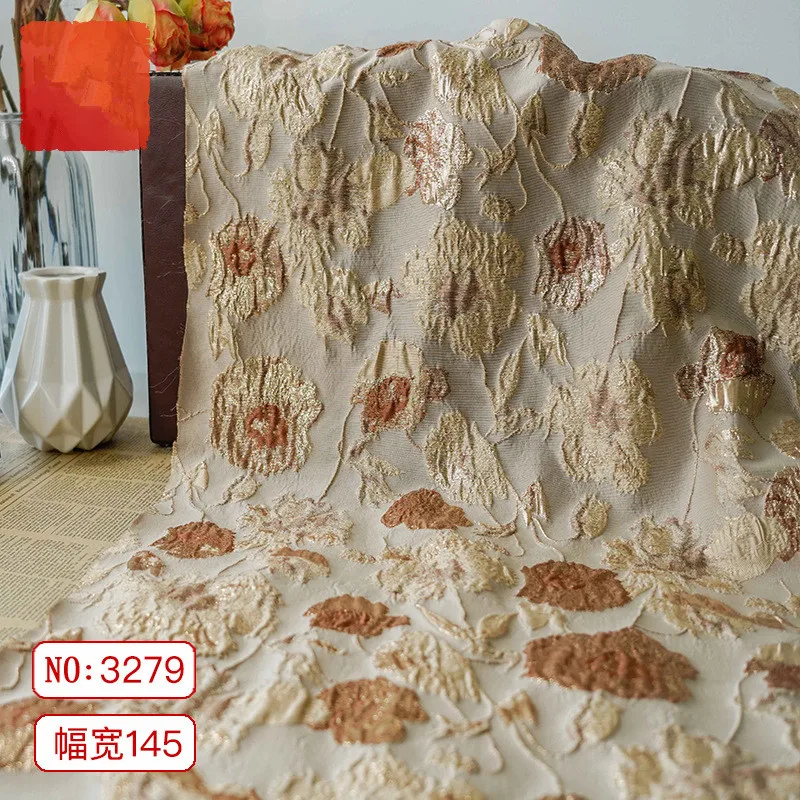 Woven Jacquard Fabric for Dress Various Styles 100% Polyester Jacquard Dress Fabric