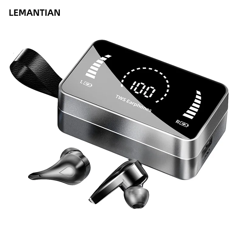 Wholesale Earphone H3 IPX7 Waterproof Mini Sports Music Headset 3500Mah Charging Box LED Display Earbuds With Power Bank