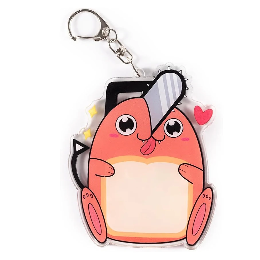 Custom Diy Backpack Jewelry Accessories Men Women Anime Cute Dog Key Ring Open Acrylic Shaker Keychain