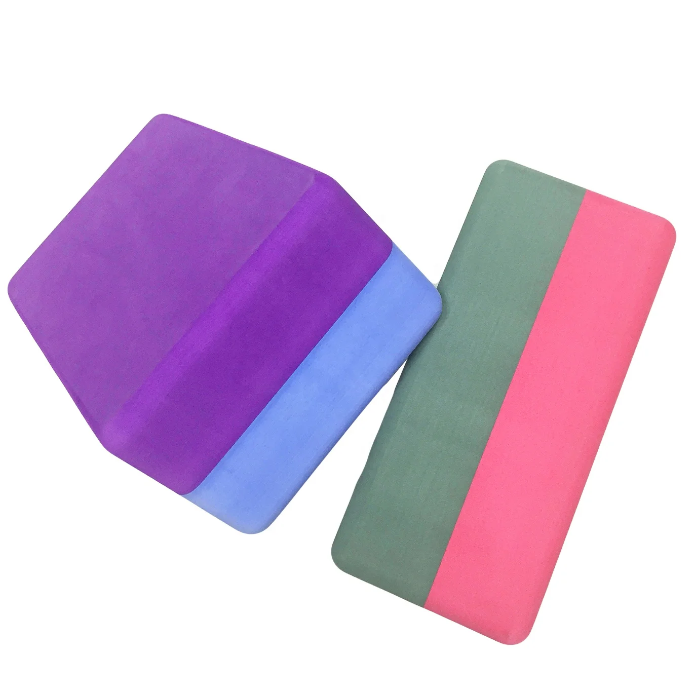HUNLON Recycled closed cell high-density foam Non-slip Surface & Solid yoga block,  rubber heavy foam strong yoga block