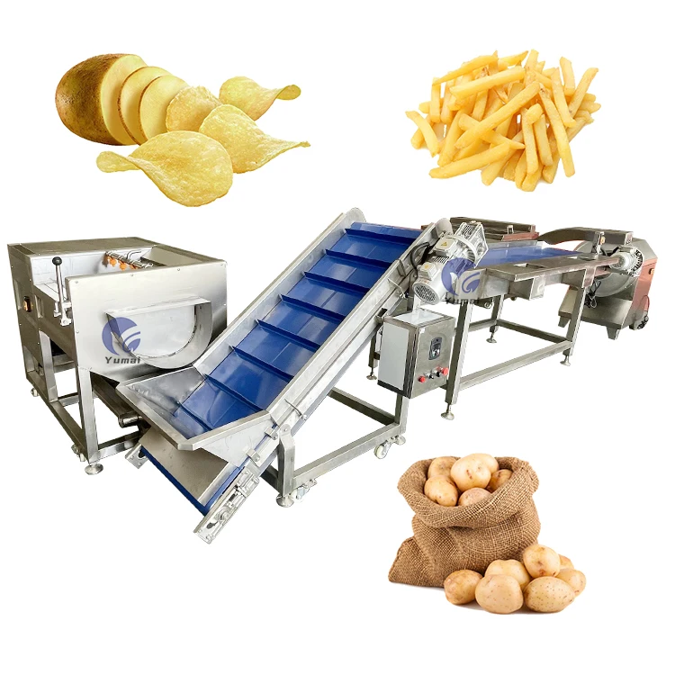 Small Scale Banana Plantain Peeling Slicer Cutting Frying Production Line Plantain Potato Chips Making Machine