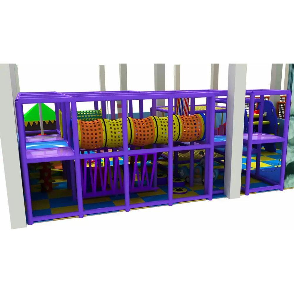 Children Indoor Playground Toddler Play Area Trampoline Park with Miniature Football Pitch
