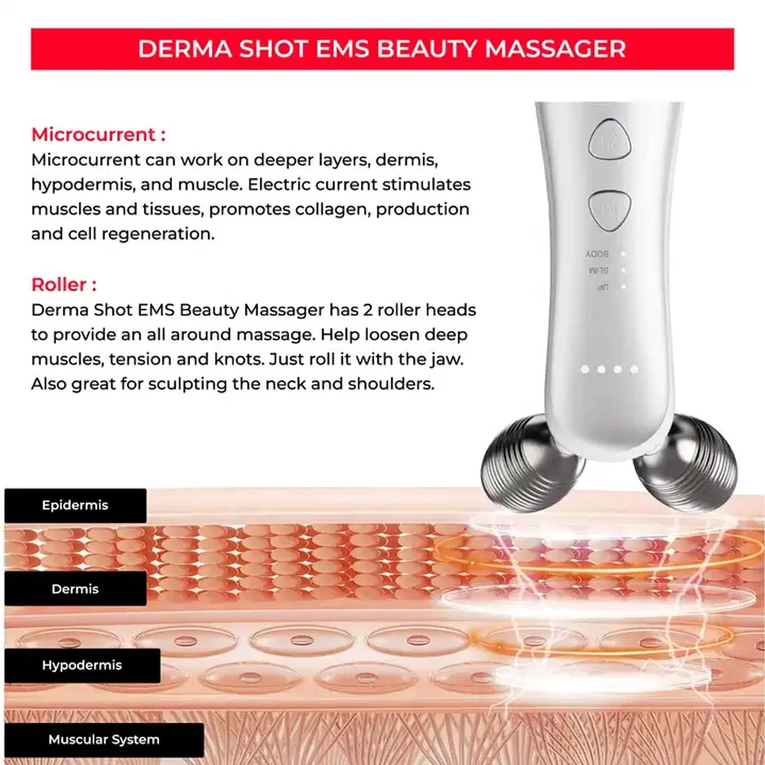 skin tightener home use vibration neck face lifting massager beauty device anti wrinkle multifunctional facial massager