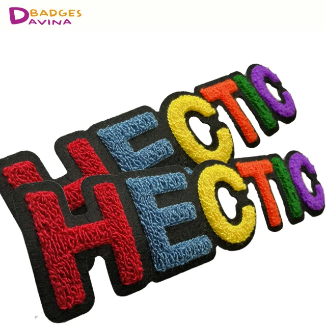 Good quality factory directly custom kitty chenille patches iron on patch china embroidery for sale