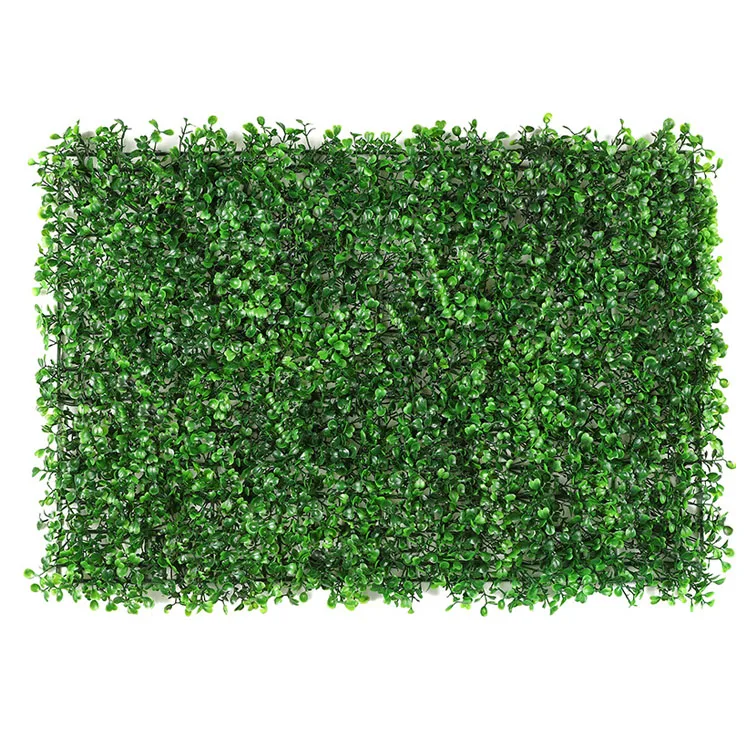 Anti-UV Plastic High Quality Hedge Boxwood Panels Green Plant Vertical Artificial Garden Wall grass