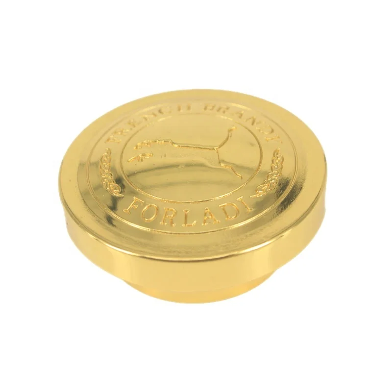 Wholesale customized design of 3D metal round car logo zinc alloy gold badge