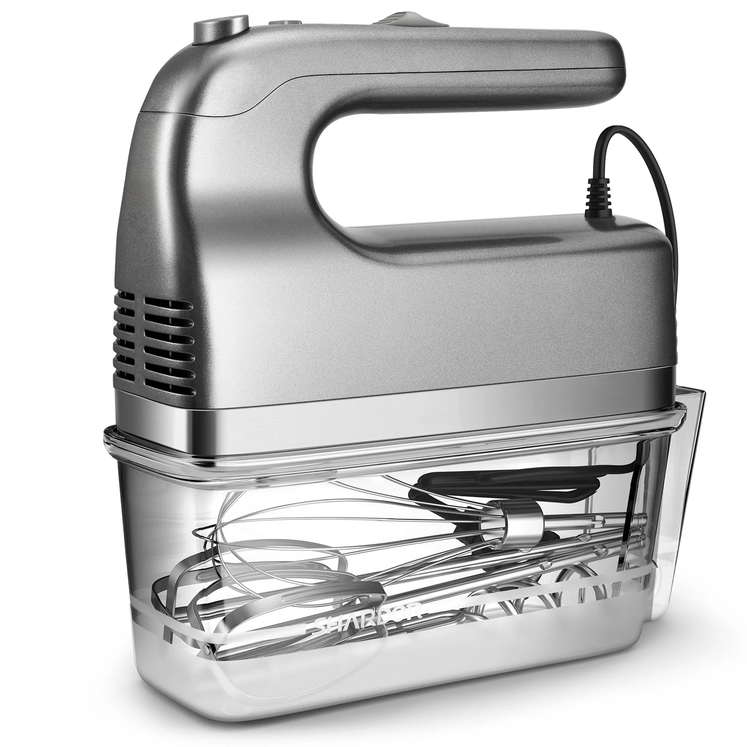 New Product Snap-On Storage Case Professional Egg Mixer Machine Stainless Steel Egg Cream Food Beater Hand Mixer
