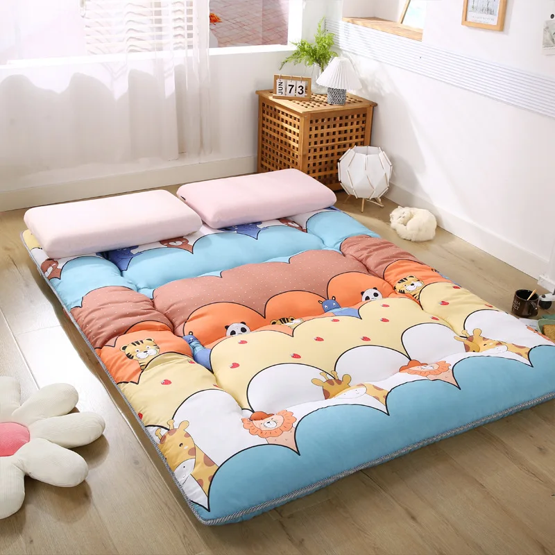 Futon Mattress, Floor Folding Roll Up Tatami Mat, Memory Foam and Down Alternative, Easy to Store and Portable for Camping