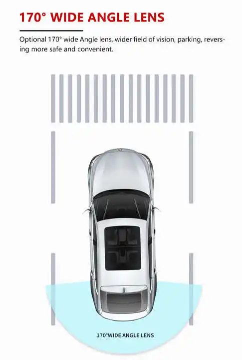 Best selling car Reversing Aid Night Vision hidden Car Camera Wide Angle 170 Degree AHD Car Camera