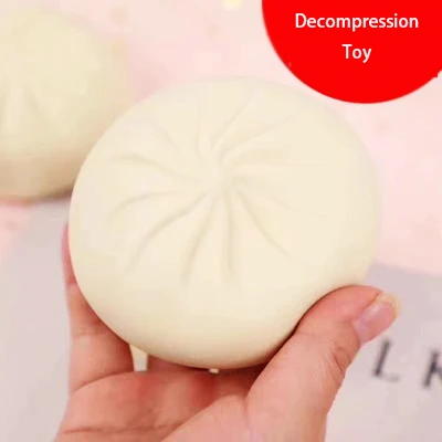 Simulated Food The Pig Steamed Stuffed Bun Soft Rubber Toy Trick Gift Funny Party Toy Steamer Children Stress Relief Kitchen Toy