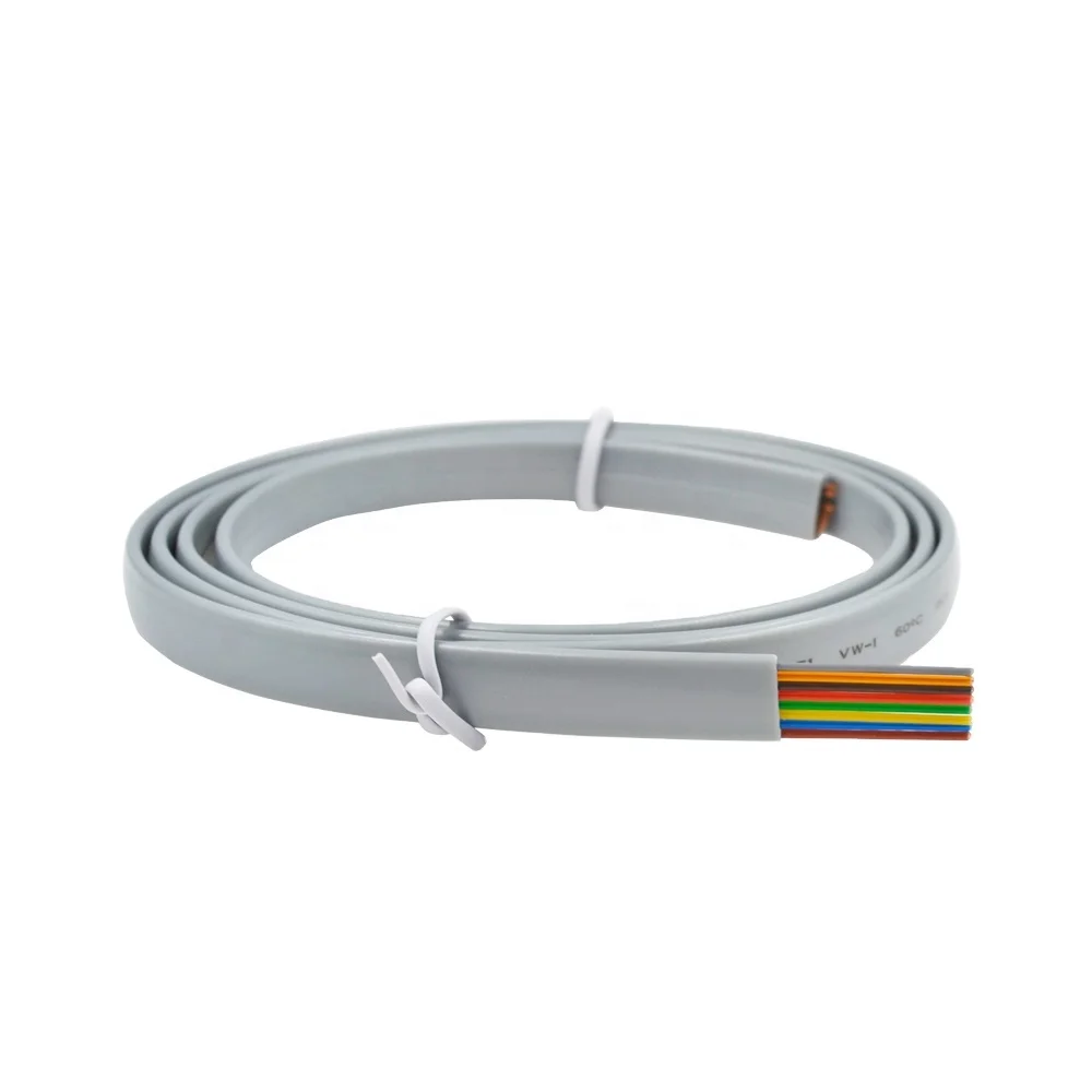 Flat copper/CCS 8 cores rj45 telephone cable for indoor telephone cords telephone line cable