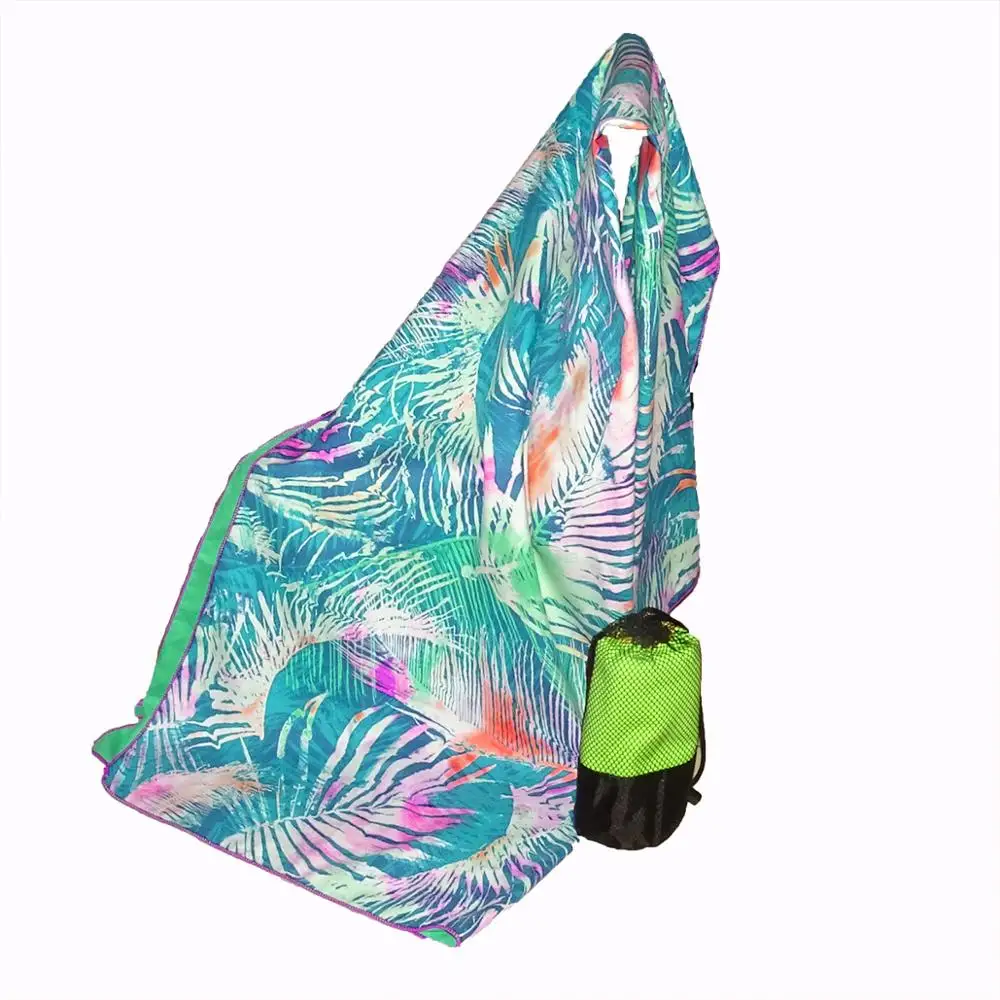 Quick dry custom  beach towel 100% Microfiber sand free beach towel custom printed towel