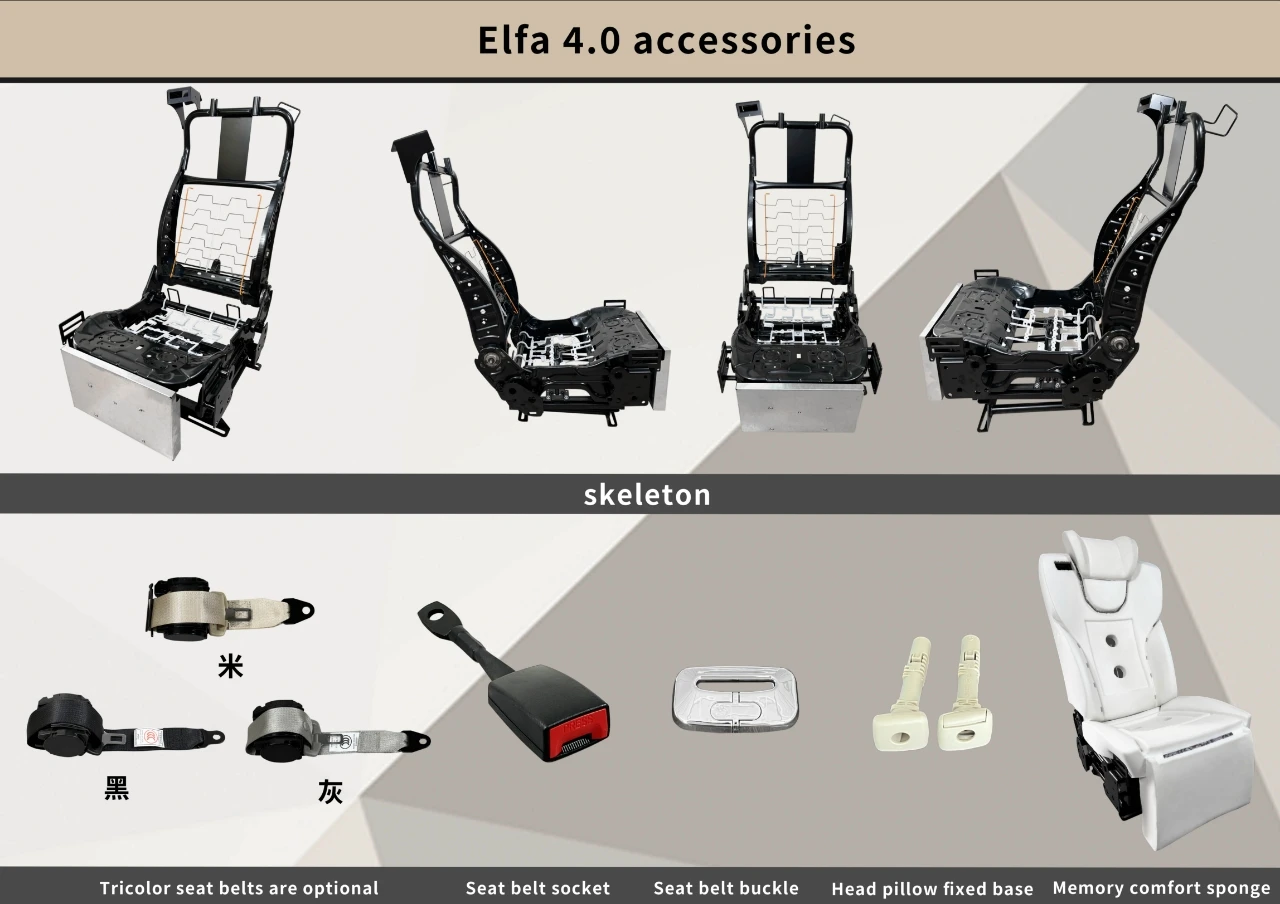 Customized Car Bus Van Seat Parts Adjustable Seat for MPV Toyota Hiace Auto Seats Frame