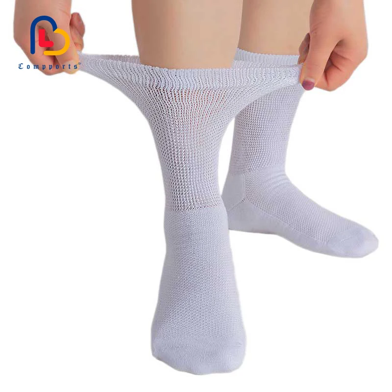 Compports seamless universal loose fit one size circulation mens non binding diabetic socks