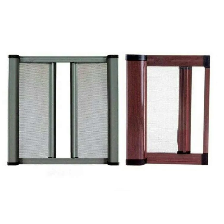 Fiber glass magnet retractable rolling up  window screen for upvc and aluminium windows