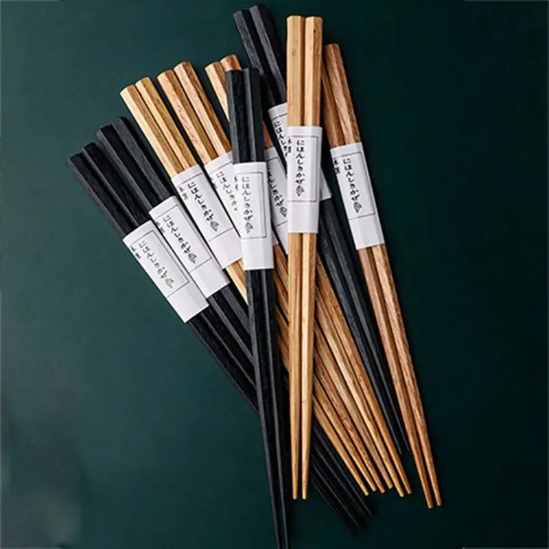 Japanese chopsticks Hexagon chopsticks Fast Food Noodles chop sticks Korean Tableware Kitchen Bar Supplies Chinese Cutlery