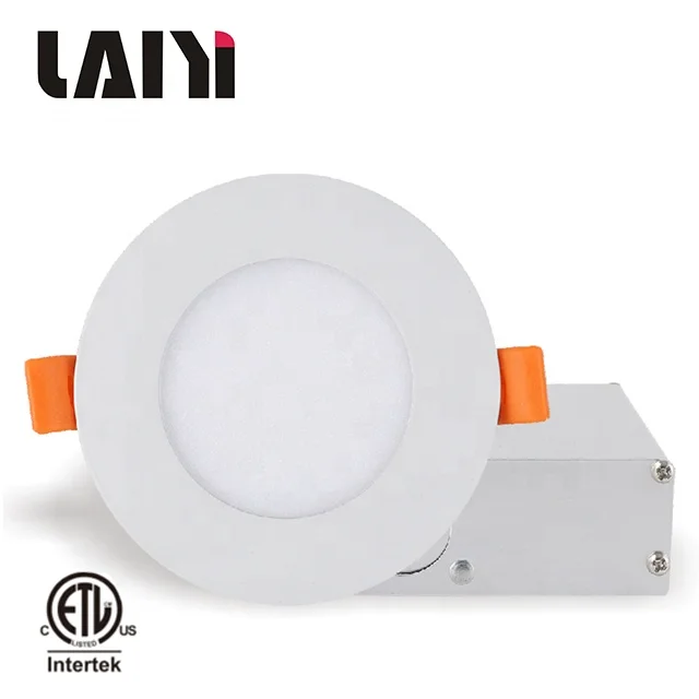 
6 inch 12W three Colors LED recessed panel light ETL using in Canada America round dimmable Recessed LED light 