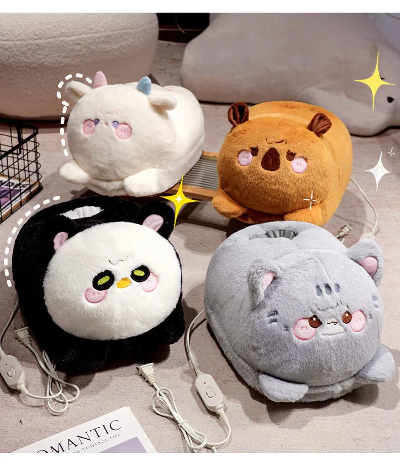 Cartoon Foot Warmer Cute Plug-in Foot Warmer Office Heating Foot Warmer Winter Electric Shoes