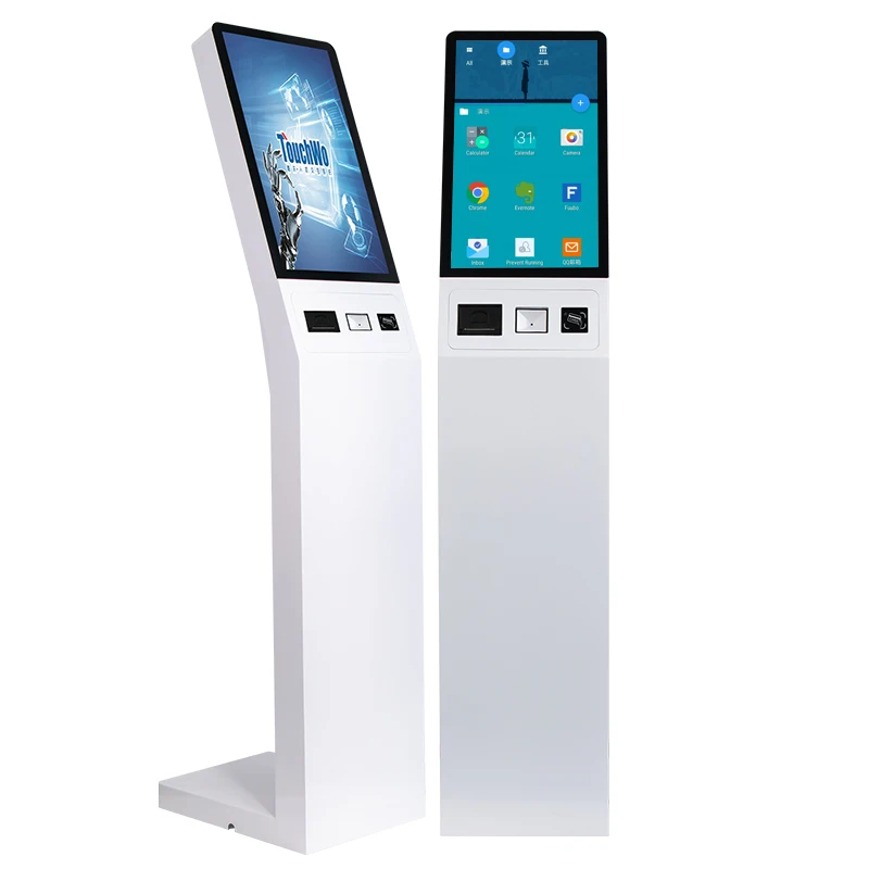 Hotel 21.5 inch IP67 waterproof self-check in touch screen self service ordering payment kiosk machine