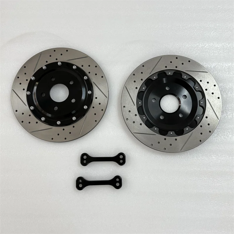Support Custom New Forged Large Brake Disc Rear Brake Disc Rotors 355*10mm Center Bell Adapter For 2017 Ford focus RS