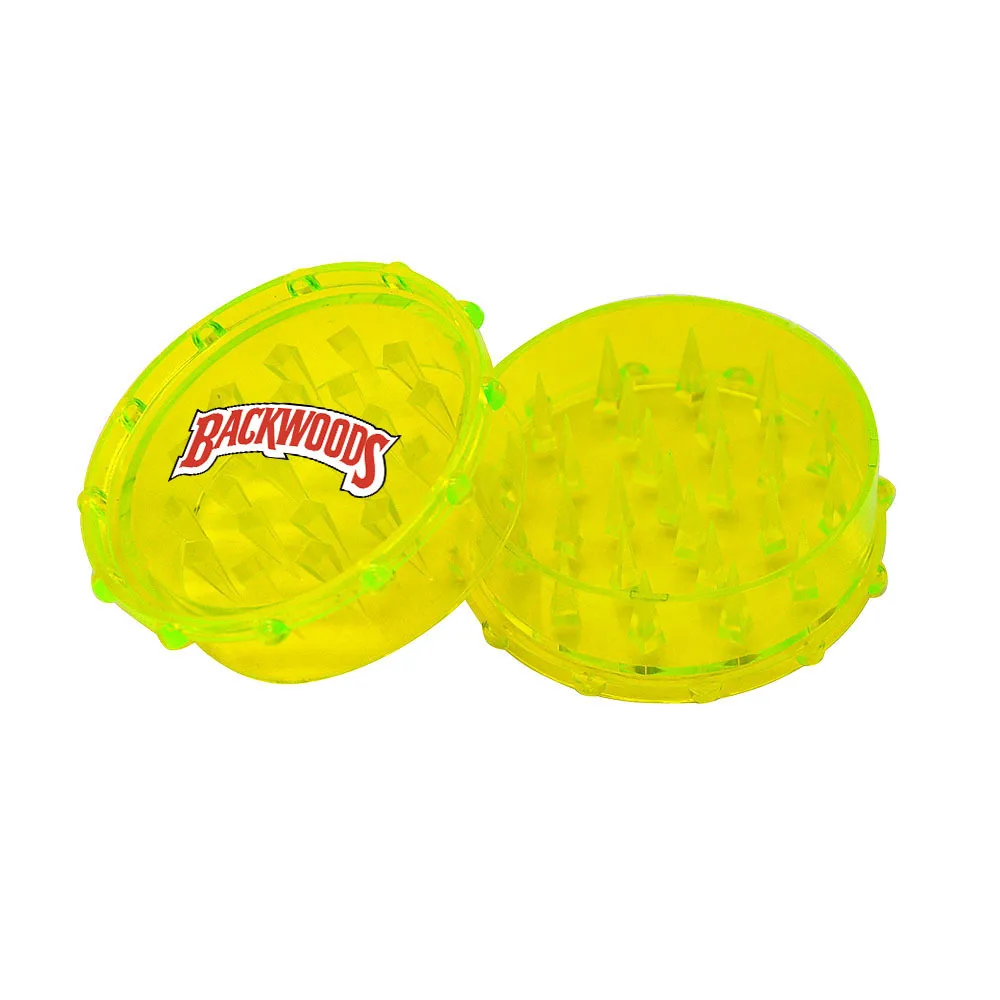 New product   smoking grinder wholesale 75mm transparent portable 2-layers acrylic smoke grinder