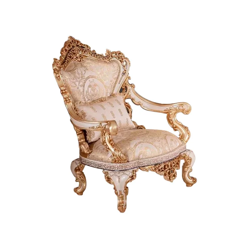 OE-FASHION custom luxury French-style golden wooden sofa design living room furniture for home