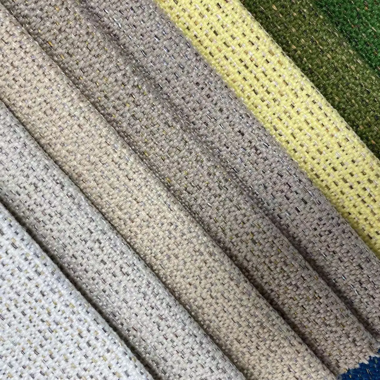 Heavy High weight Curtain Sofa Home Textile 100%polyester Material Linen look Fabric