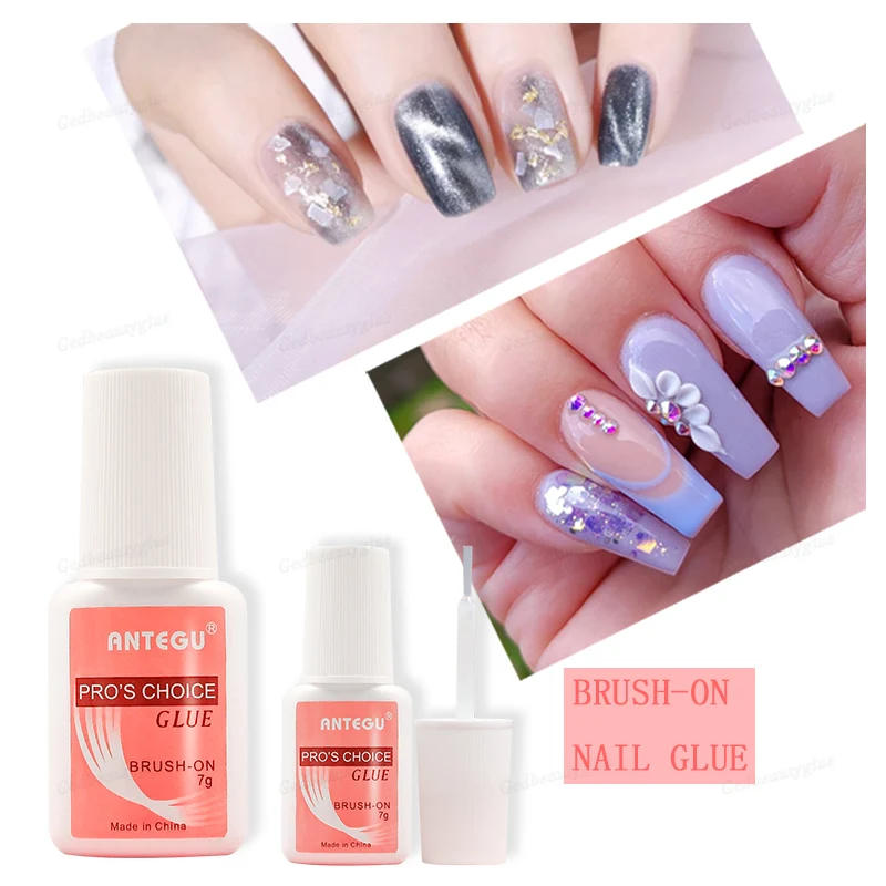 Profession 7g Antegu High Stickiness Super Strong Long Lasting Non Toxic Pink Nail Beauty Glue