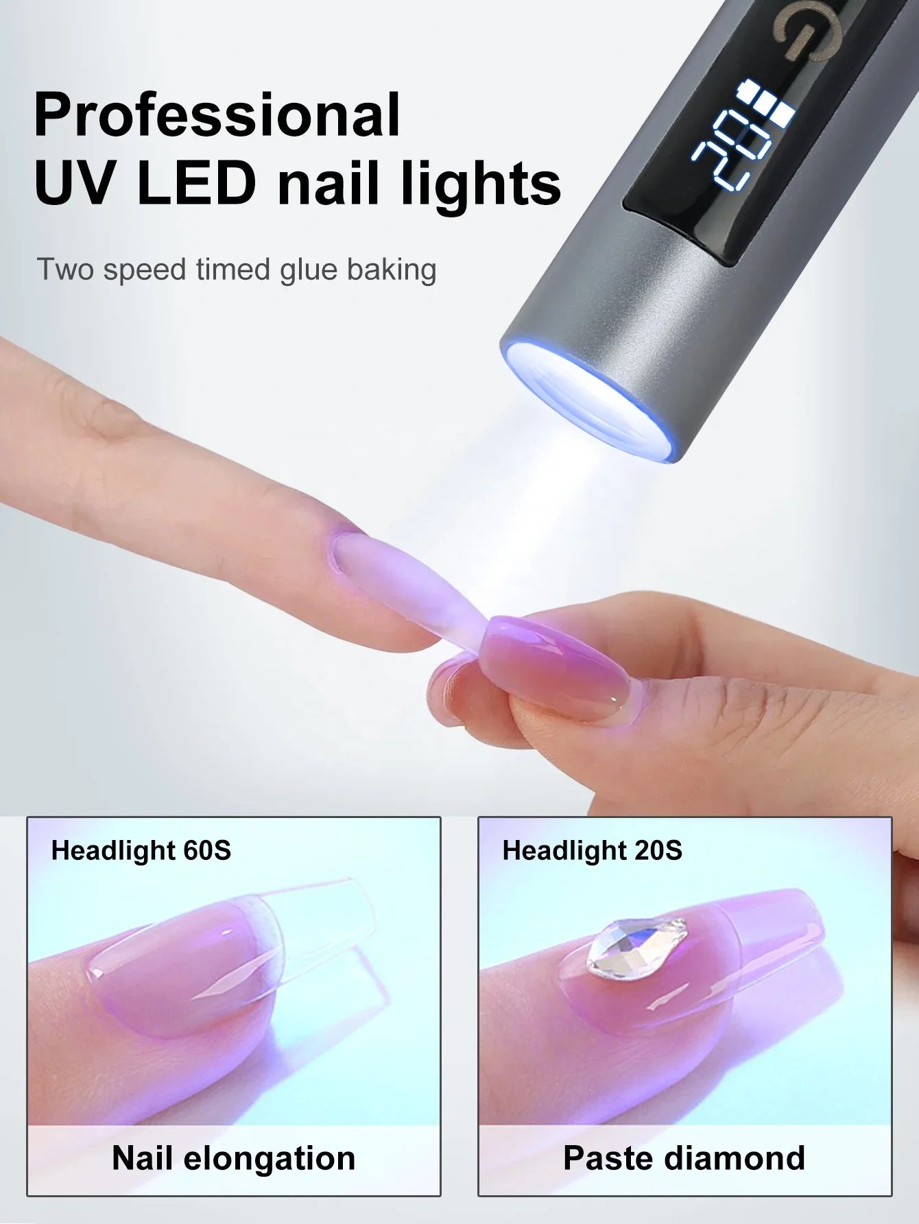 Handheld Electric Mini Portable Usb Led Nail Lamp Cordless Nail Lamp Rechargeable Portable Mini Nail Dryer